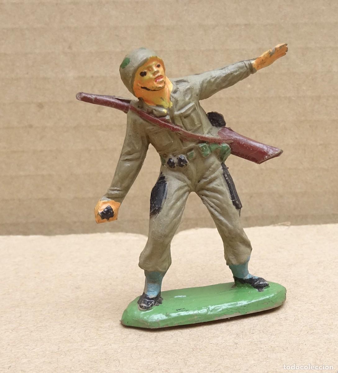Figuras de goma y PVC: JECSAN MARINE AMERICANO FIGURA EN GOMA 5