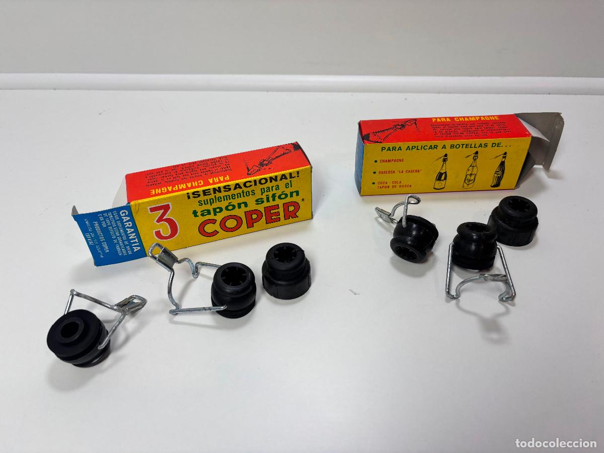 Figuras de Borracha e PVC: COPER LOTE 2 UD ACCESORIO VINTAGE TAPON SIFON A&Ntilde;OS 60 SIN USO
