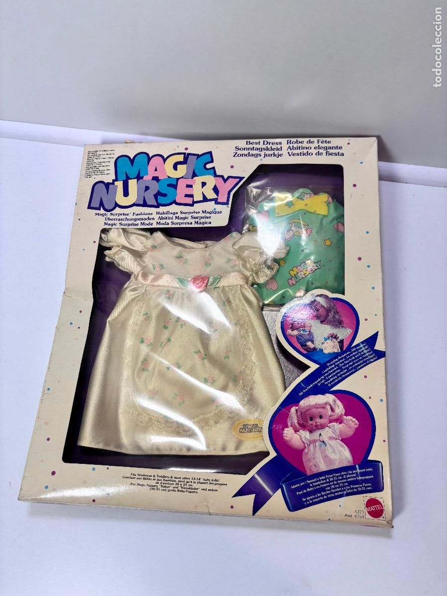 Figuras de goma y PVC: MATTEL MAGIC MURSERY VESTIDO DE FIESTE EN SU CAJA
