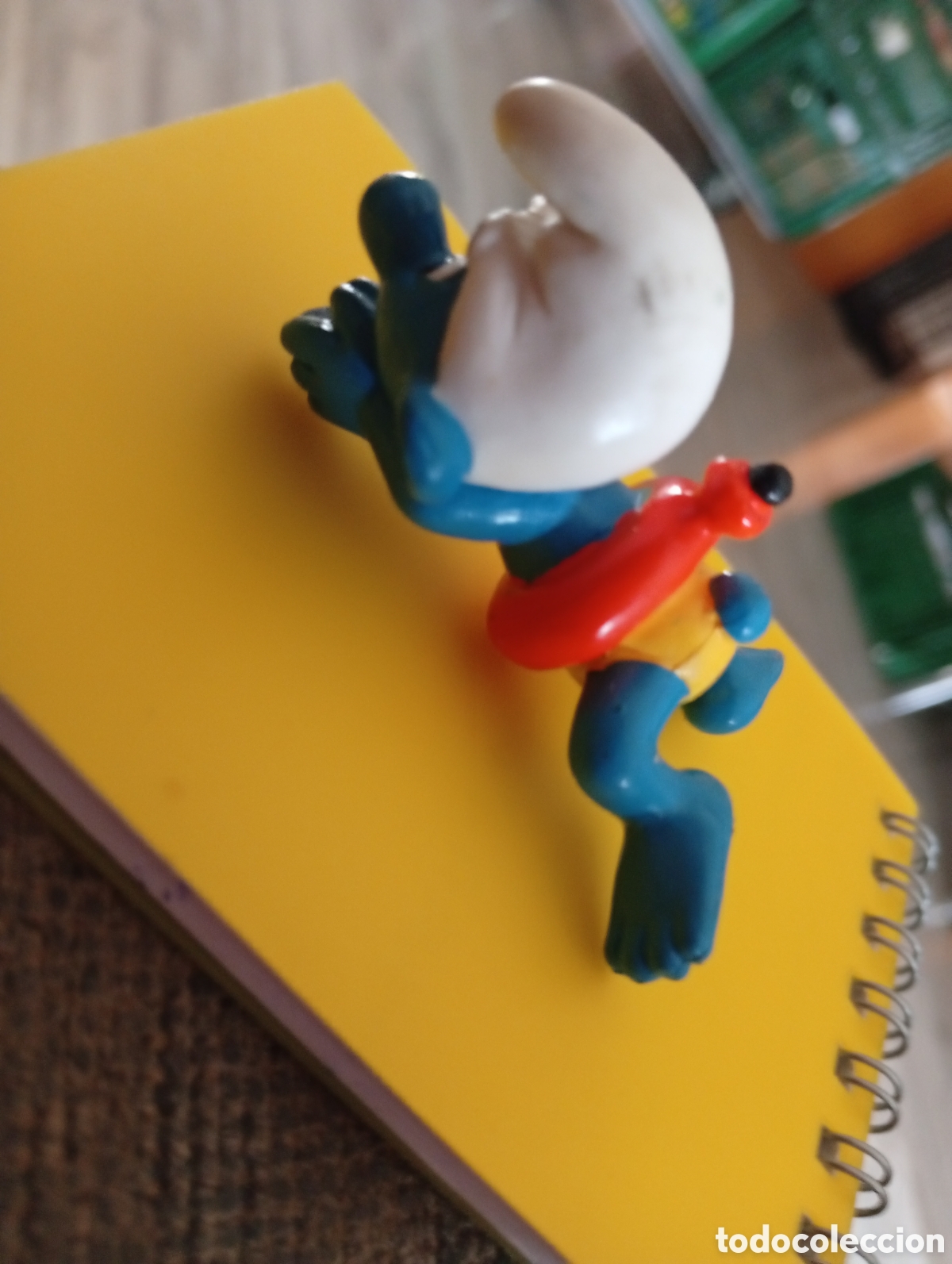 Figuras de goma y PVC: Pitufo sin marca buen estado - Foto 2