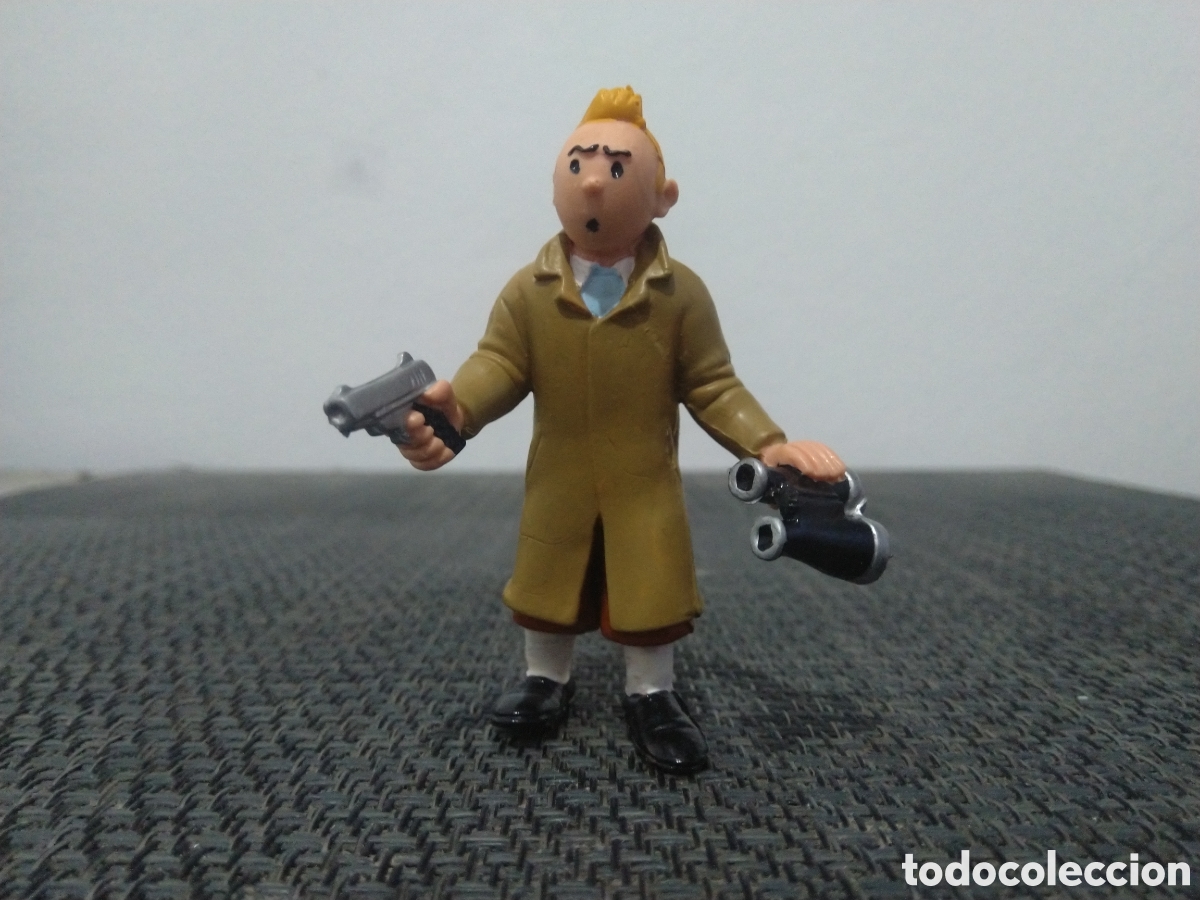 Figuras de goma y PVC: FIGURA PVC TINTIN COMICS SPAIN HERGE / LOMBARD A&Ntilde;OS 80 ( TINTIN MILOU )GABARDINA PISTOLA PRISMATICOS