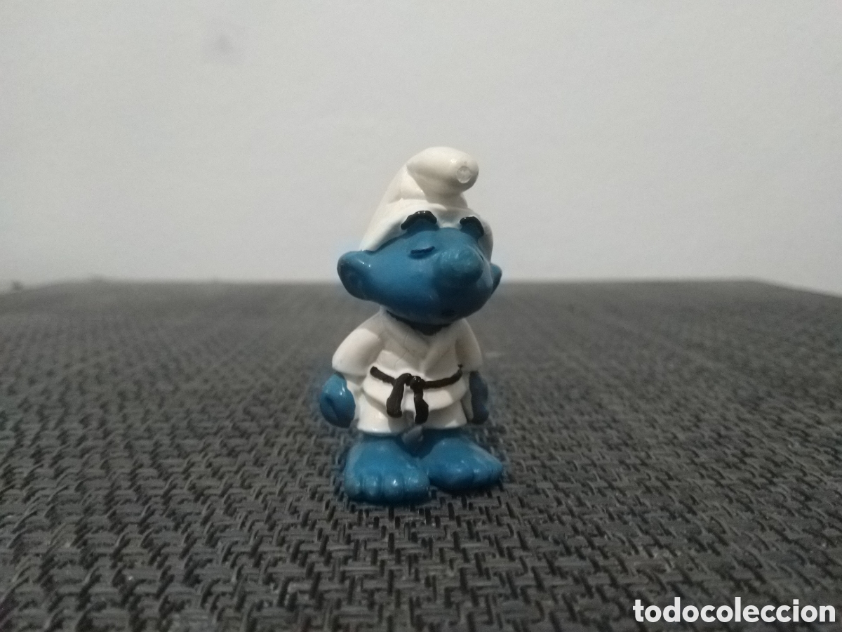Figuras de goma y PVC: PITUFO SMURF SMURFS PUFFOS BOOTLEG SIN MARCA ANTIGUO FIGURA PVC JUDO JUDOKA