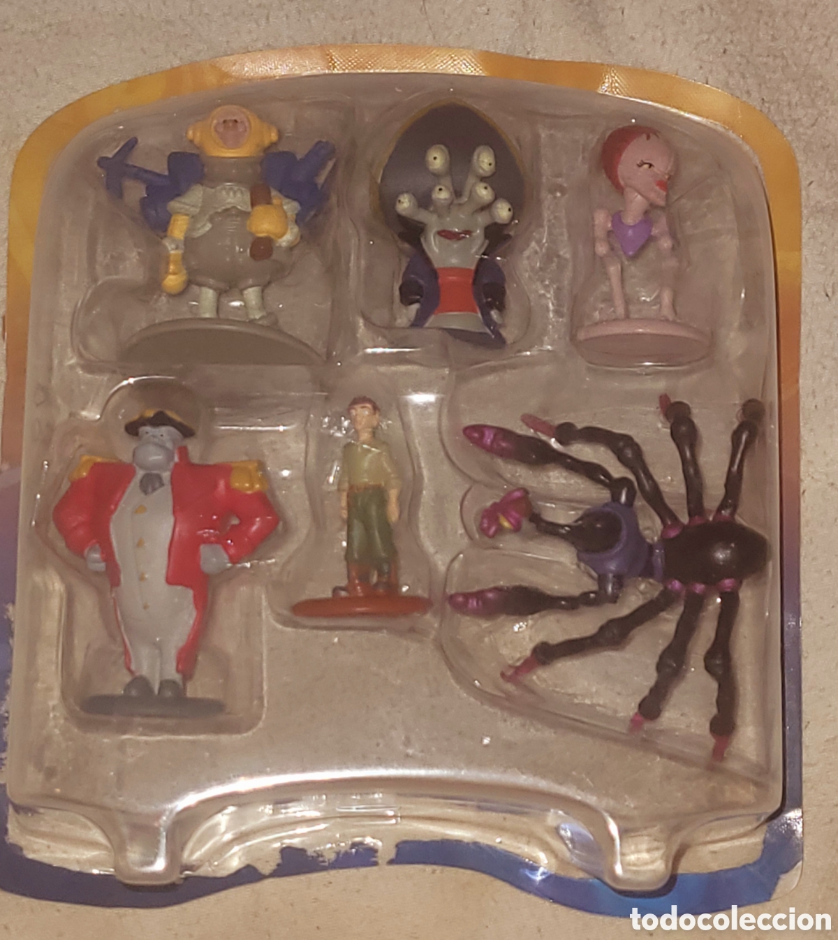 Figuras de goma y PVC: Bonito lote completo 6 figuras pvc goma Disney Isla del Tesoro Treasure Island marca Hasbro 2002