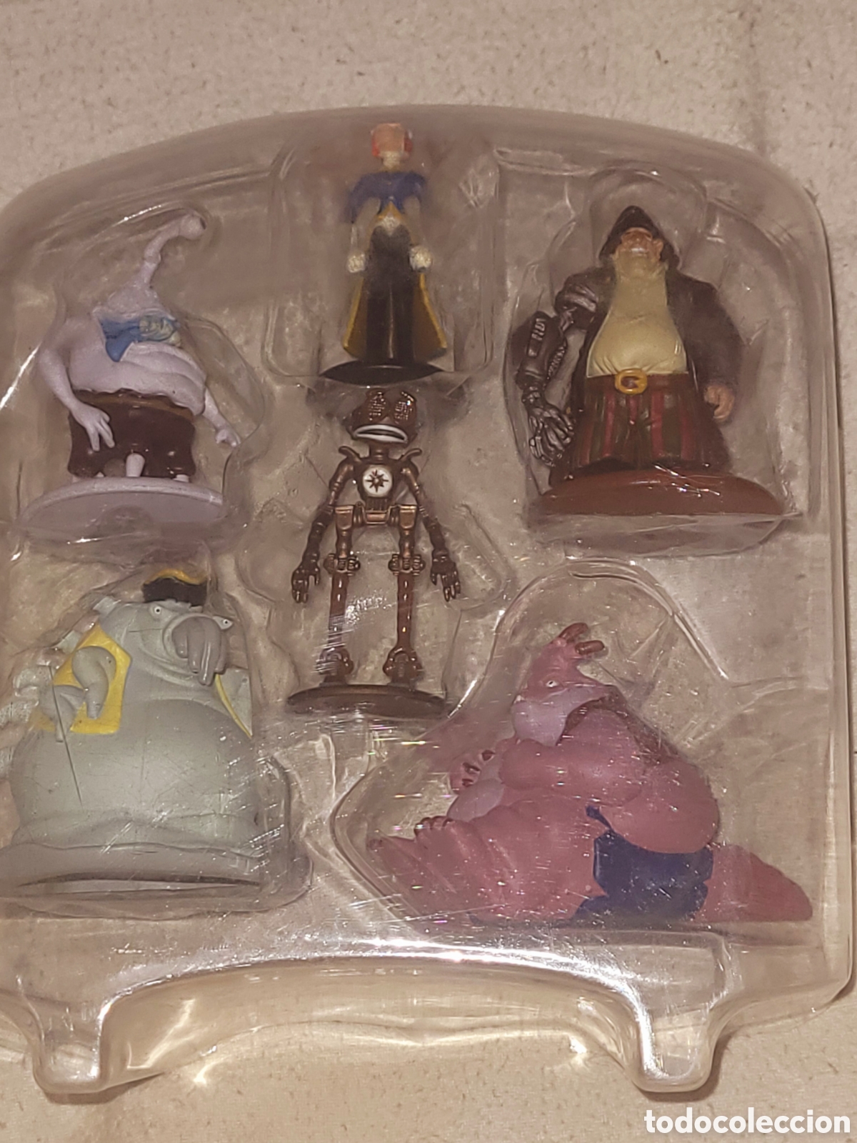 Figuras de goma y PVC: Bonito lote completo 6 figuras pvc goma-B Disney Isla del Tesoro Treasure Island marca Hasbro 2002