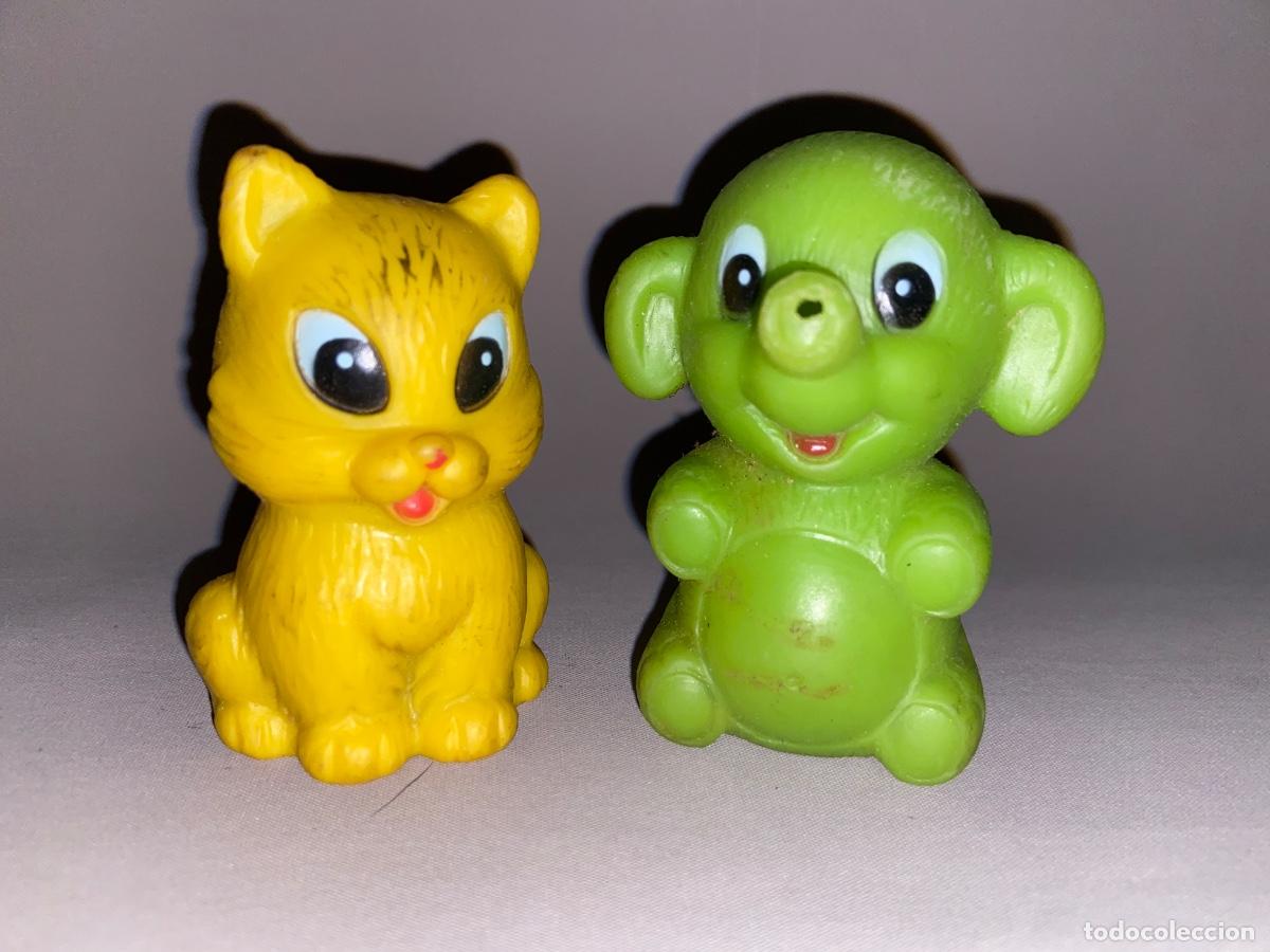 Figuras de goma y PVC: ANTIGUA LOTE 2 FIGURAS &ldquo; ELEFANTE Y GATO &ldquo; DE GOMA