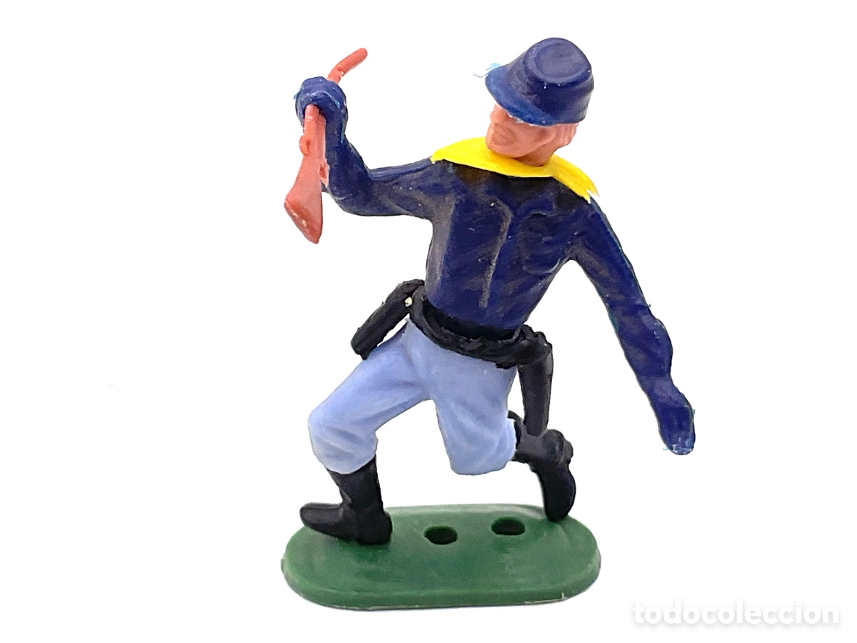 Figuras de goma y PVC: ANTIGUA FIGURA DEL OESTE EN PL&Aacute;STICO. SOLDADO DE LA UNI&Oacute;N.