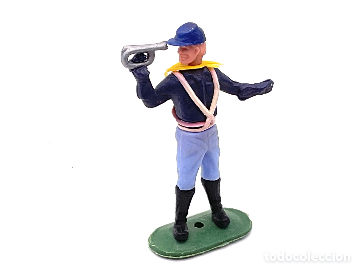 Figuras de goma y PVC: ANTIGUA FIGURA DEL OESTE EN PL&Aacute;STICO. SOLDADO DE LA UNI&Oacute;N.
