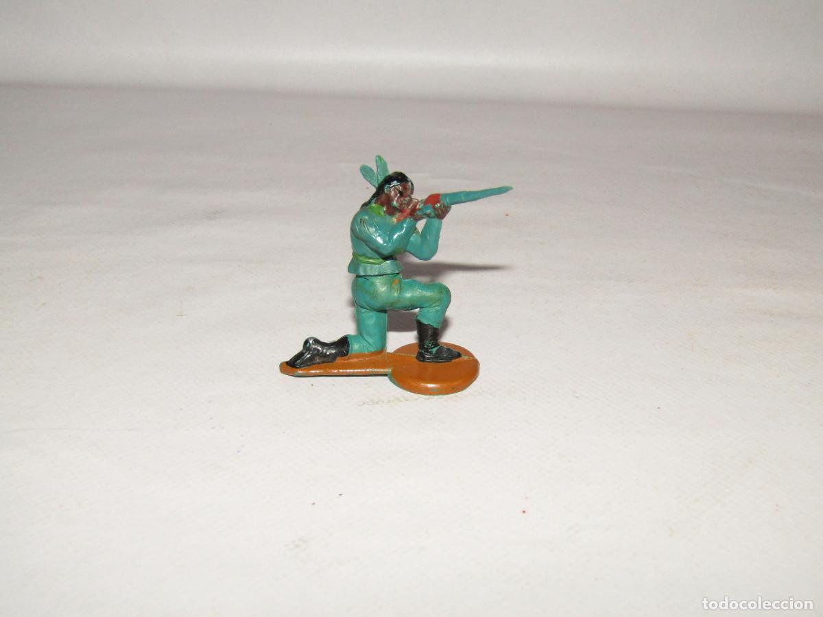 Figuras de goma y PVC: Antiguo Explorador Indio en Goma y Articulado de GAMA, TEIXIDO, PECH - A&ntilde;o 1950-60s.