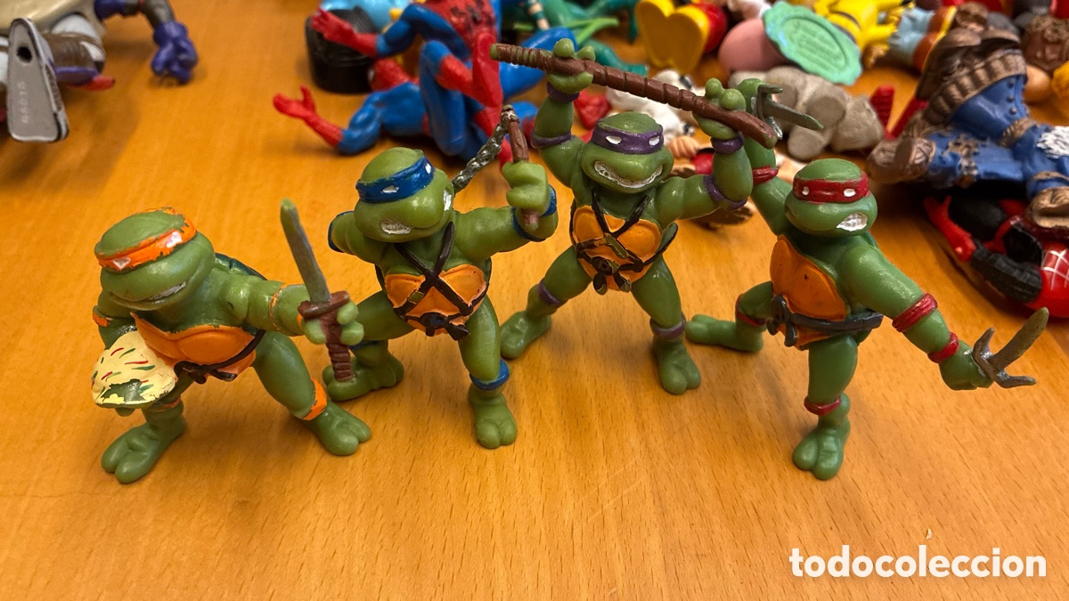 Figuras de goma y PVC: Lote de Tortugas Ninja