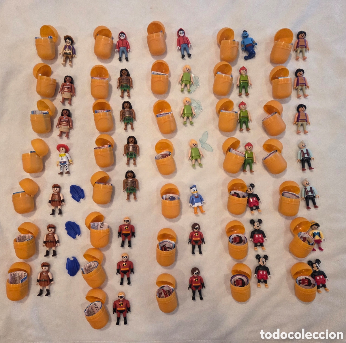 Figuras de goma Kinder: Lote 36 figuras playmobil disney kinder