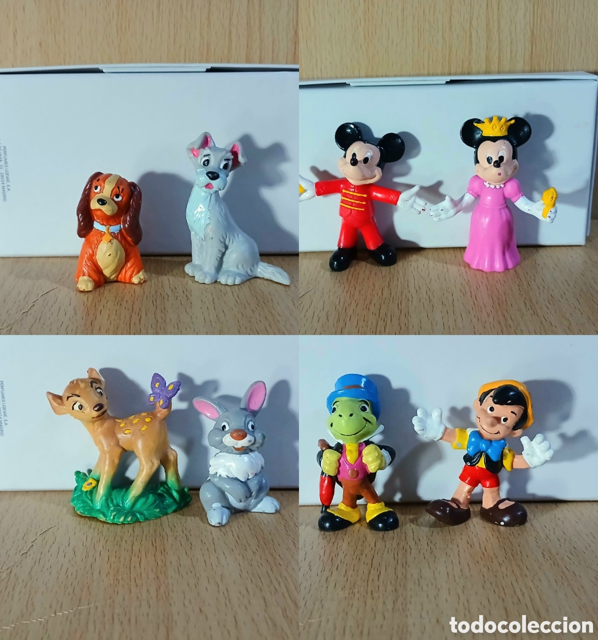 Figurines en Caoutchouc et PVC: Figuras Bambi Tambor Pinocho Dama y Vagabundo - Bullyland Disney