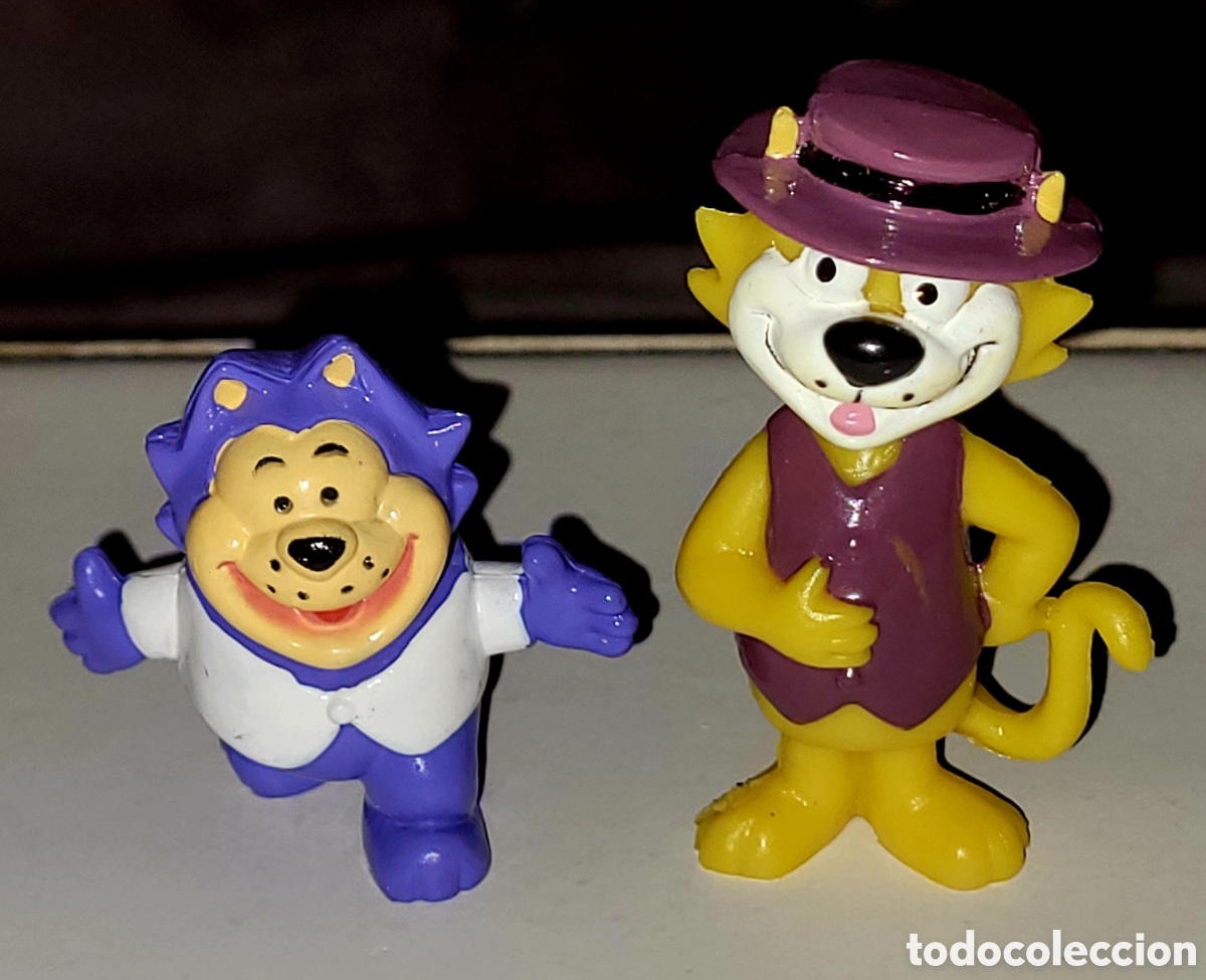 Figuras de goma y PVC: DIFICIL: Bonito lote completo 2 figuras pvc goma Don Gato Top Cat Benito Bodoque marca Artoy UK