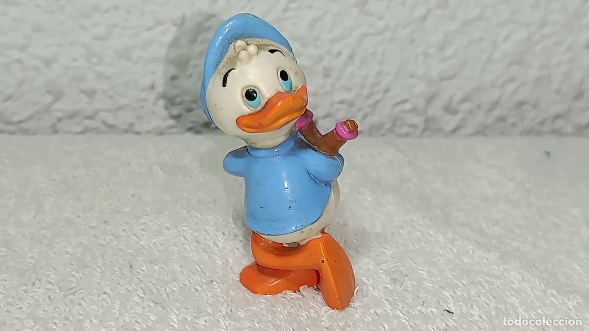 Figuras de goma y PVC: APPLAUSE : ANTIGUA FIGURA DE GOMA PATO DEWEY CON TIRACHINAS DUCK TALES PATOAVENTURAS DISNEY A&Ntilde;O 1986