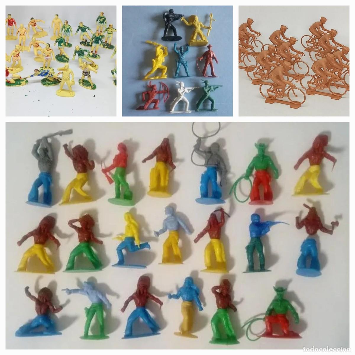 Figuras de goma y PVC: Reservado Ramon!! AIRFIX 1/32 FUTBOLISTAS COFALU PELOT&Oacute;N CICLISTAS INDIO COWBOY MONOCOLOR RAITOYS