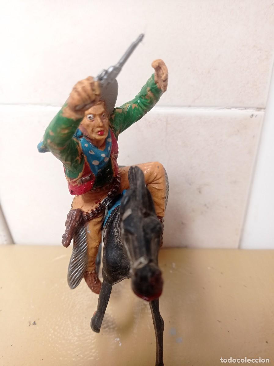 Figuras de goma y PVC: Vaquero y caballo de los grandes de lafredo