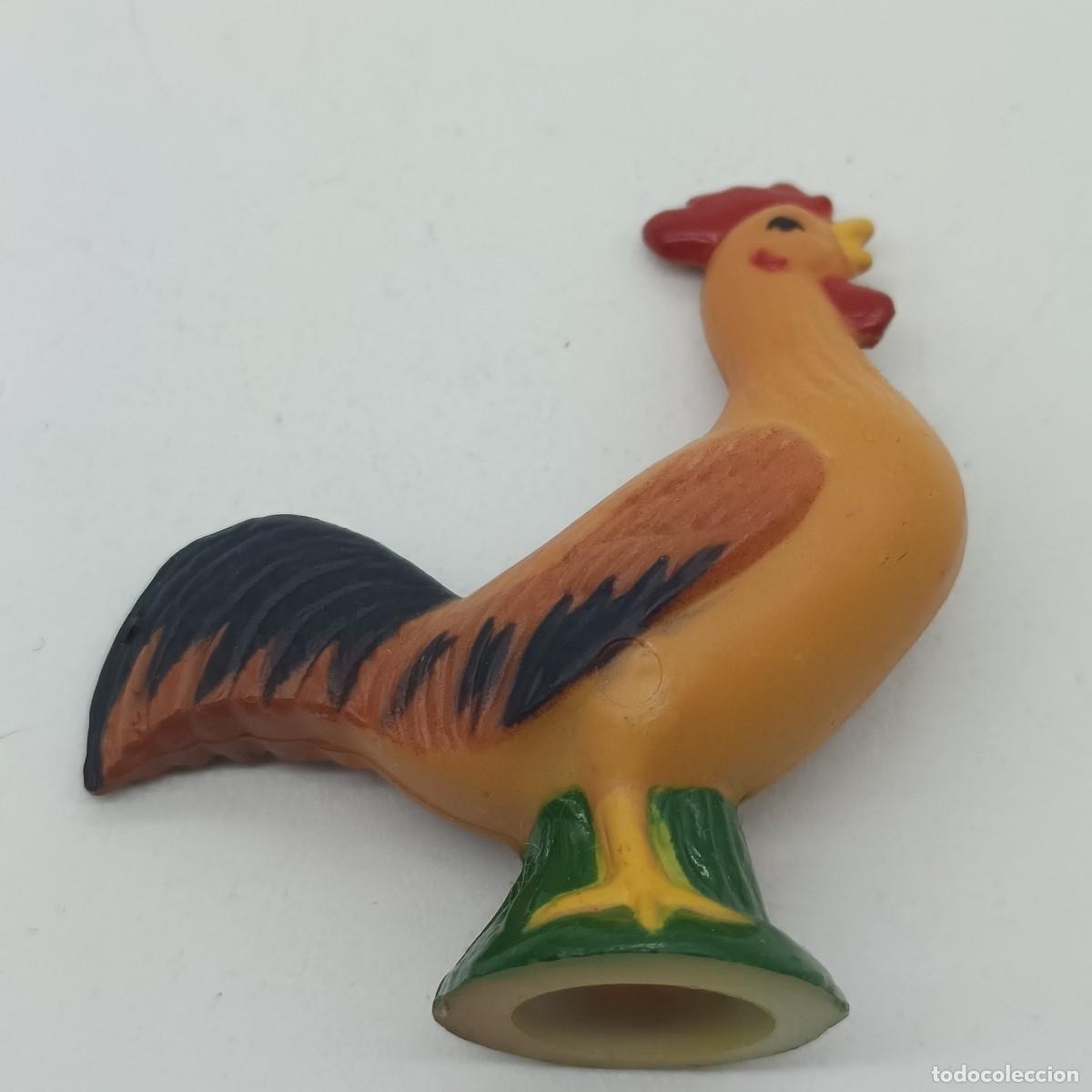 Figuras de goma y PVC: Figura gallo &ndash; PVC pintado &ndash; animal de bel&eacute;n o granja