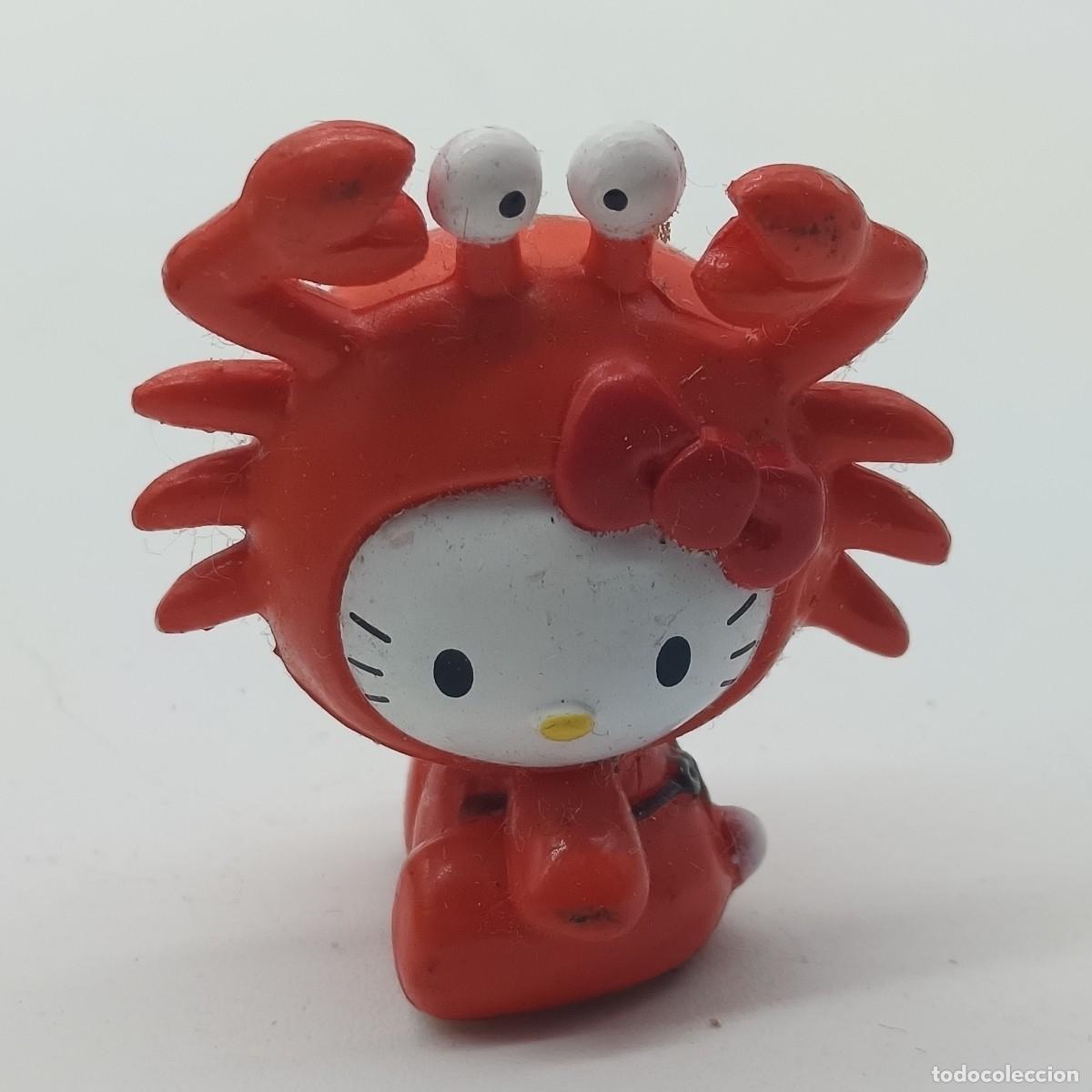 Figuras de goma y PVC: Figura Hello Kitty disfraz de cangrejo &ndash; Sanrio &ndash; pl&aacute;stico rojo