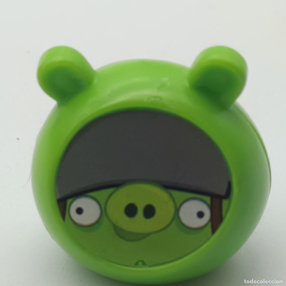 Figuras de goma y PVC: Figura cerdito Angry Birds &ndash; Pig Soldier &ndash; pl&aacute;stico verde
