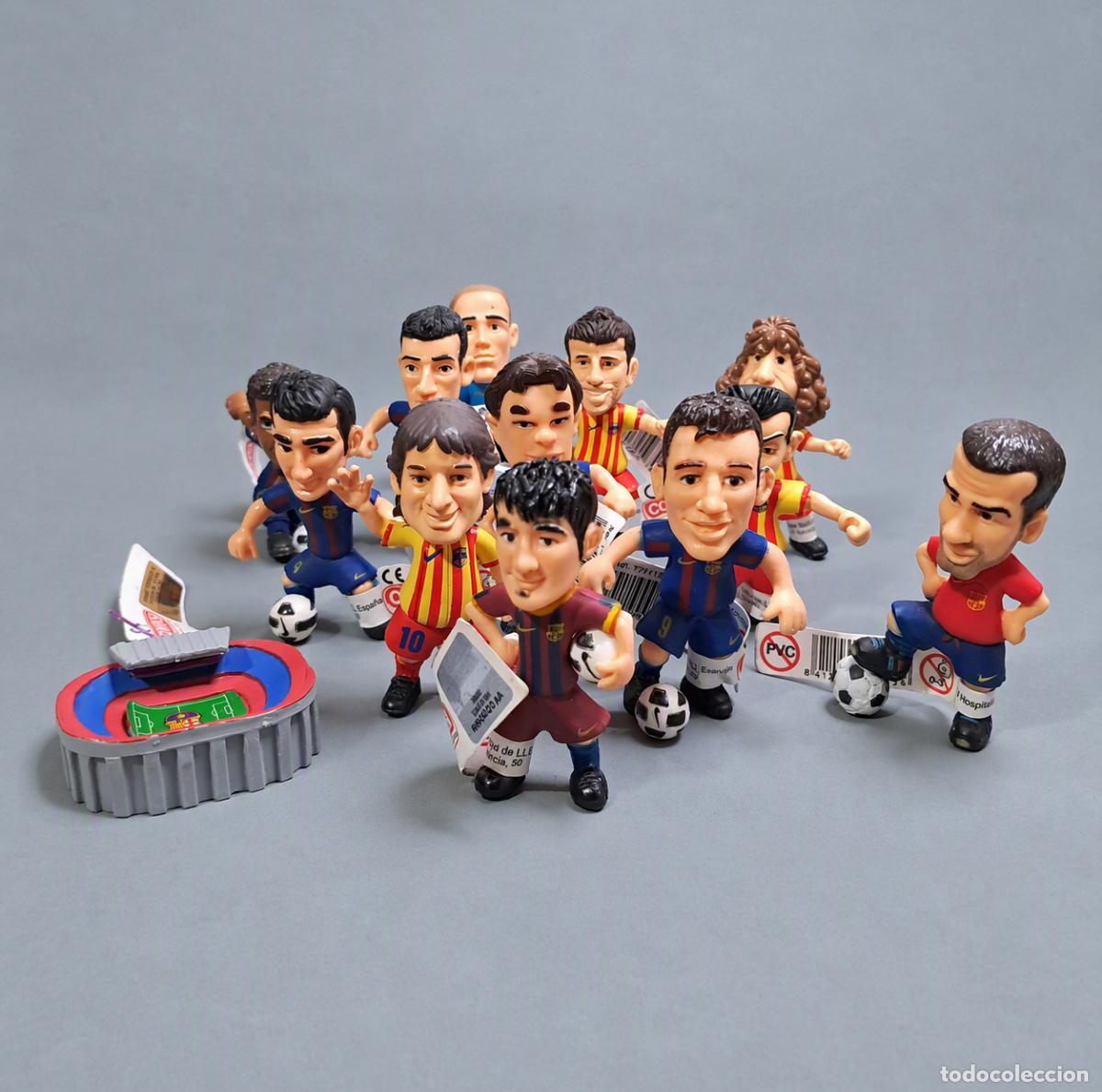 Figuras de goma y PVC: Lote 3D Toons Bar&ccedil;a - FCB. Messi, Xavi, Iniesta, Puyol, Piqu&eacute;, Fabregas, Villa, Alexis, Busquets y +