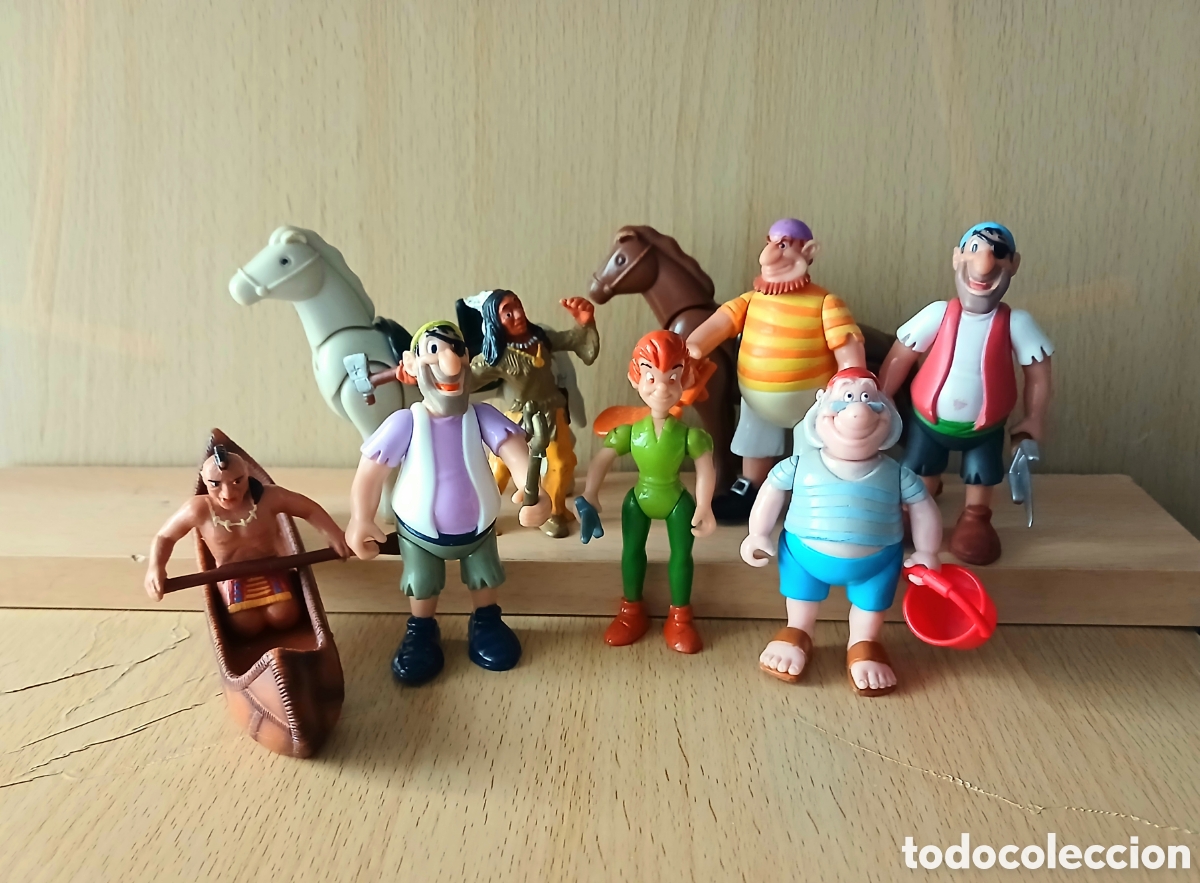 Figuras de goma y PVC: Lote figuras de Peter Pan