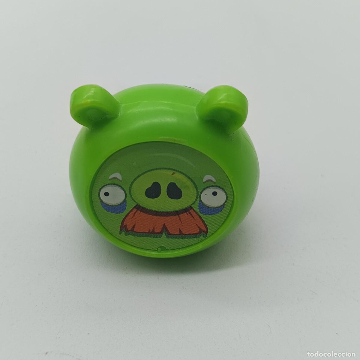 Figuras de goma y PVC: Figura cerdito Angry Birds &ndash; Pig Soldier &ndash; pl&aacute;stico verde