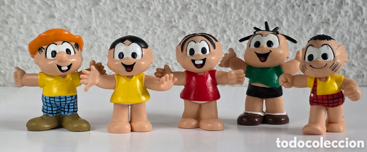 Figurines en Caoutchouc et PVC: 5 Figuras pvc goma Turma da M&oacute;nica Boneco Cebolinha Mauricio 1986 Maia Borges Portugal