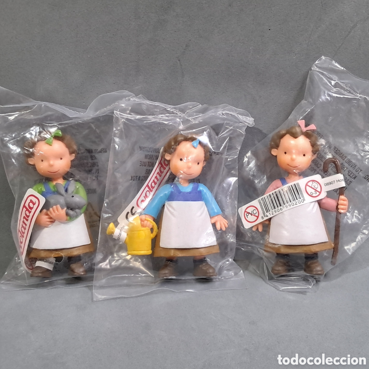 Figuras de goma y PVC: Lote de 3 figuras Yolanda PVC de Las tres mellizas (Cromosoma) Les 3 bessones, Anna, Helena y Teresa