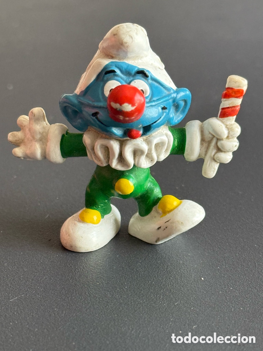Figuras de goma y PVC: PVC. PITUFO PAYASO. PEYO. BULLY - Foto 1