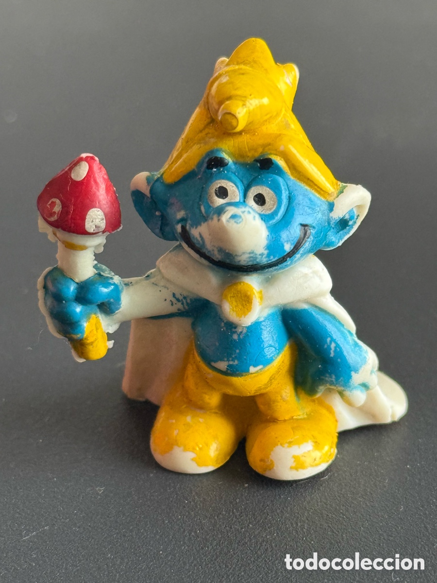 Figuras de goma y PVC: PVC. PITUFO REY. Sin Marca Visible