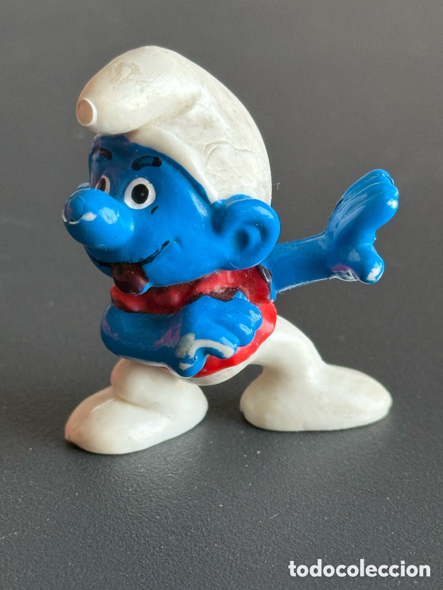 Figuras de goma y PVC: PVC. PITUFO DEPORTISTA. Sin Marca Visible