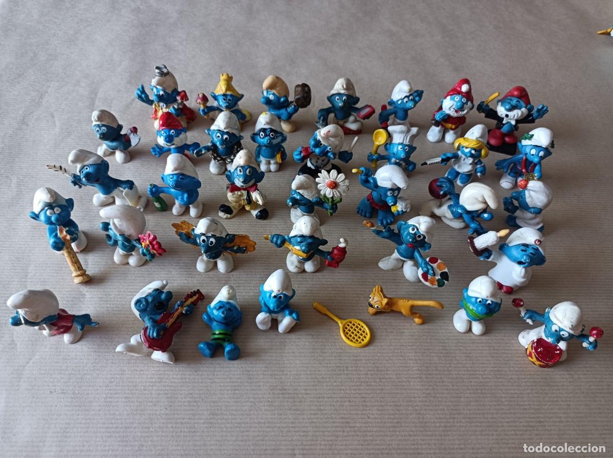 Figuras de goma y PVC: LOTE DE PITUFOS DE GOMA PVC - Foto 1