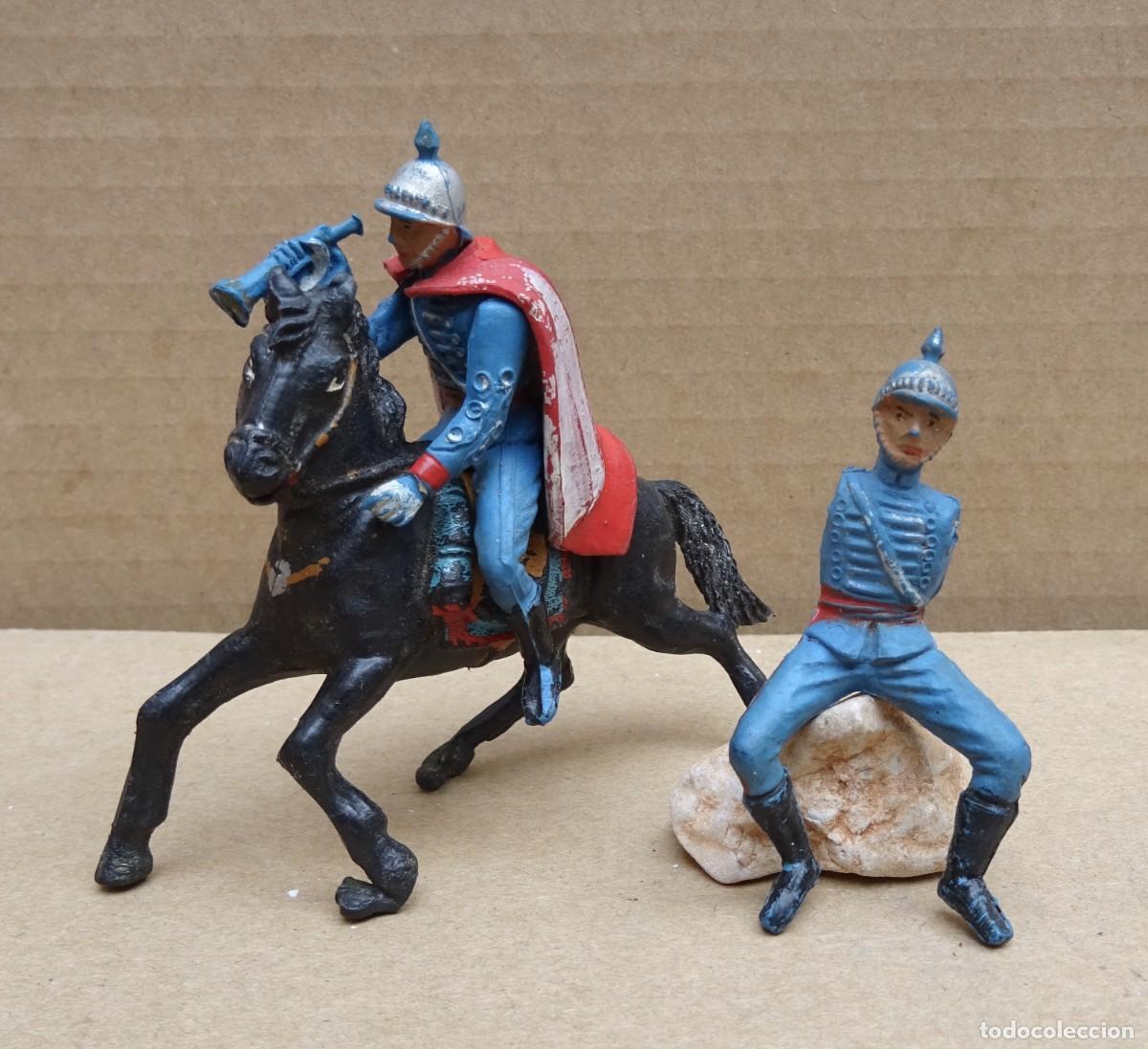Figuras de goma y PVC: PECH DESFILE GUARDIA DE FRANCO FIGURA A CABALLO