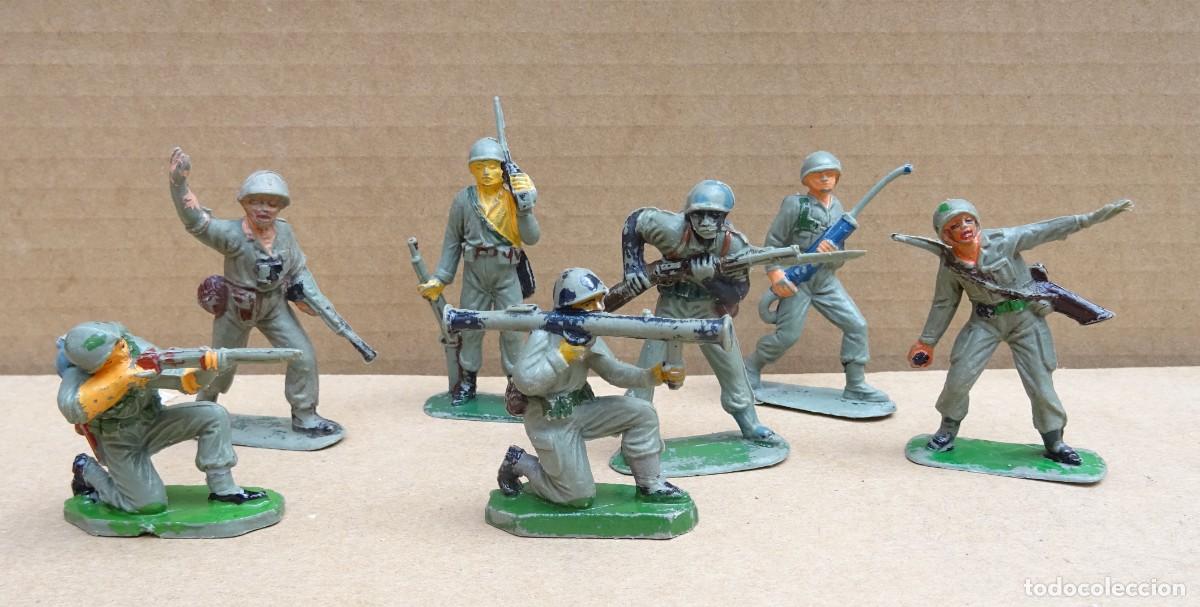 Figuras de goma y PVC: JECSAN MARINES AMERICANOS EN PLASTICO 7 figuras