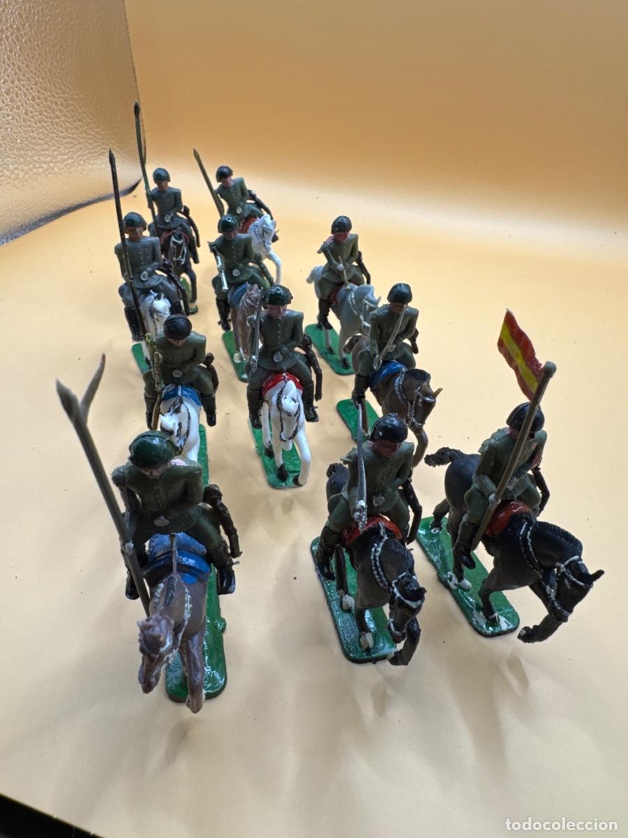 Figuras de goma y PVC: Desfile caballer&iacute;a ej&eacute;rcito espa&ntilde;ol torres maltas a&ntilde;os 60