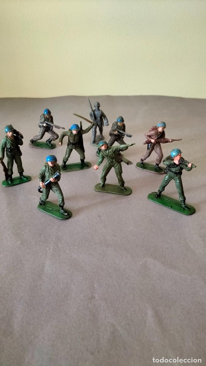 Figuras de goma y PVC: Jecsan anos 70 - 9 SOLDADOS - Reamsa Gomarsa Pech. Envio Incluido.