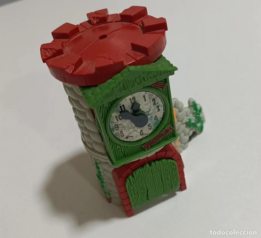 Figuras de goma Kinder: kinder maxi torre terror fantasma reloj miniatura mini figurita mecanismo mu&ntilde;eco Kuno kommt zur Gei