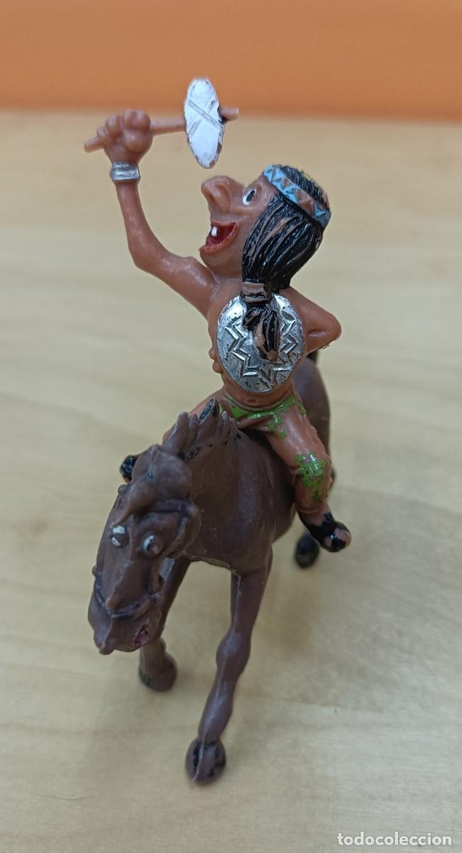 Figuras de goma y PVC: SOLDADITO DE GOMA / PVC RIGIDO -INDIO A CABALLO-