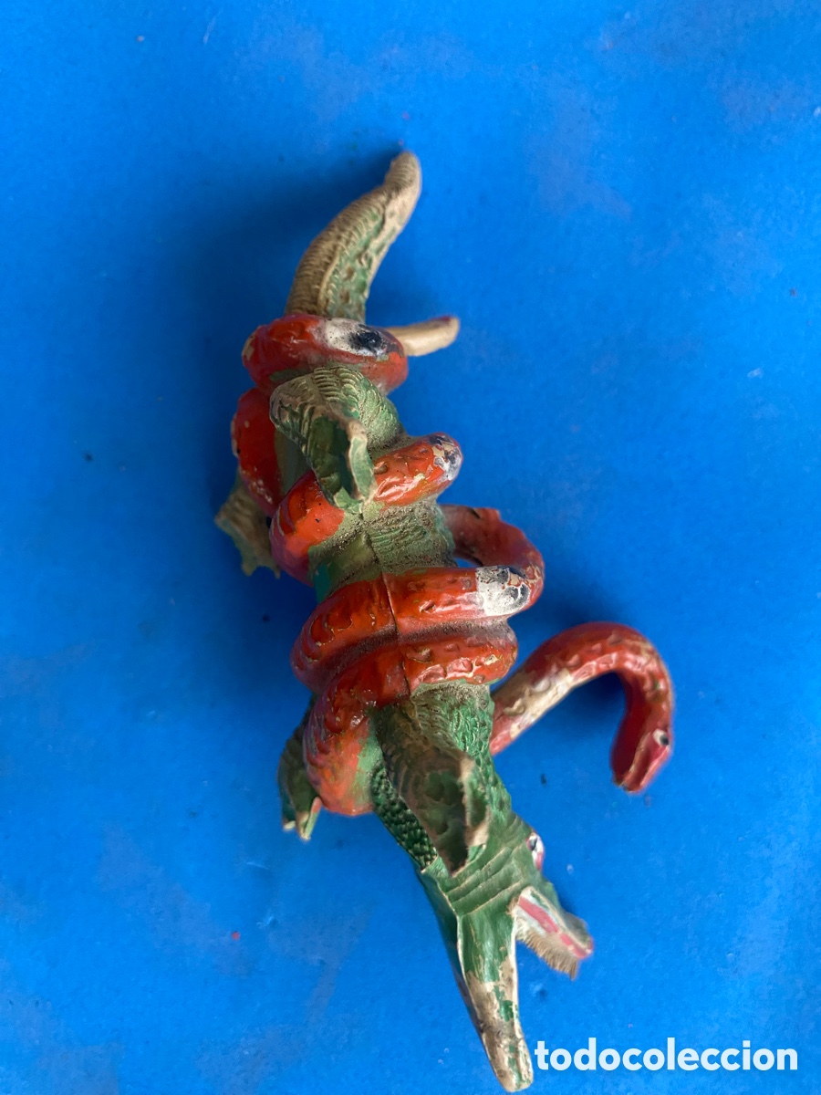 Figuras de goma y PVC: Cocodrilo y serpientes Pech Hnos goma