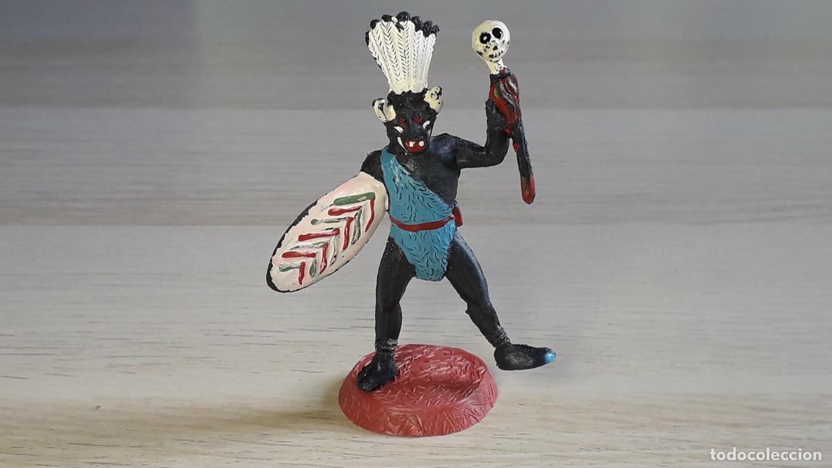 Figuras de goma y PVC: Guerrero Negro &Aacute;frica Salvaje, goma, Alca Capell Barcelona Spain tipo Jecsan, original a&ntilde;os 50.