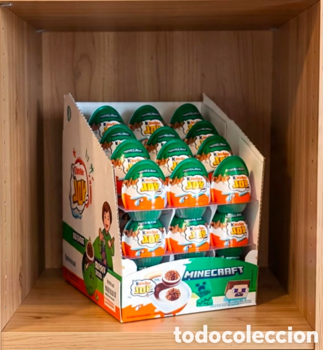 Figuras de goma Kinder: Caja Figuras huevos Kinder Joy Minecraft sin abrir