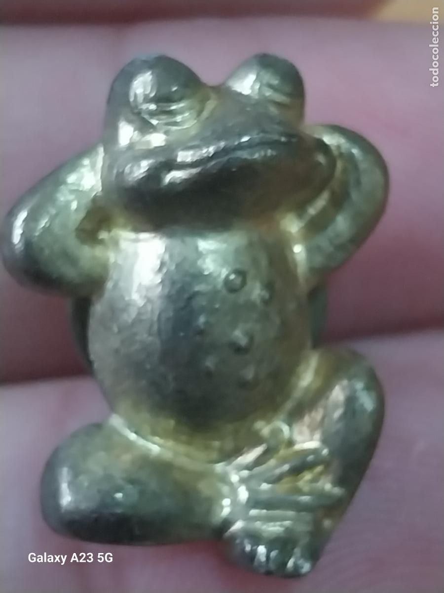 Figuras de goma y PVC: RANA SAPO PIN PINCHO 2.27CMS METAL ORIGINAL VINTAGE METAL DORADO
