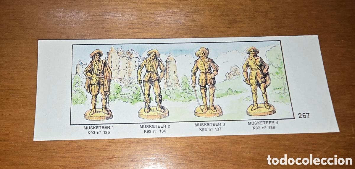 Figuras de goma Kinder: Bpz kinder papel instrucciones mosqueteros metal folleto figuras Ferrero (bol 2 )