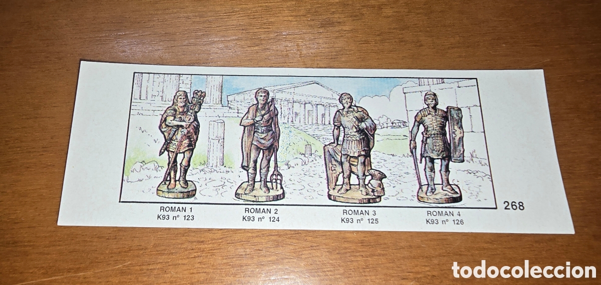 Figuras de goma Kinder: Bpz kinder papel instrucciones romanos metal folleto figuras Ferrero (bol 2 )