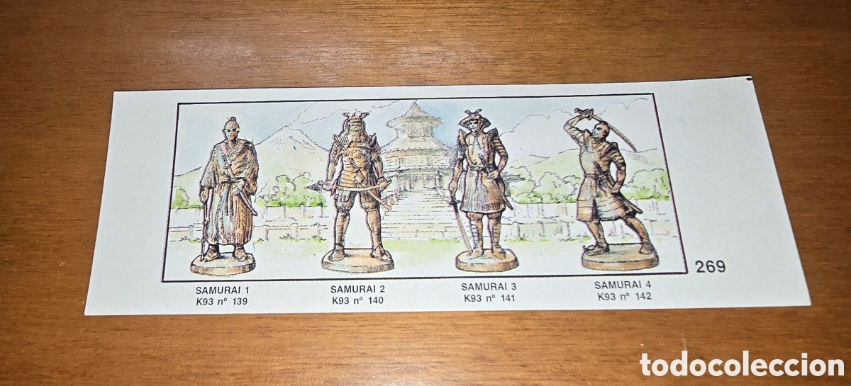 Figuras de goma Kinder: Bpz kinder papel instrucciones soldados samurai samurais metal folleto figuras Ferrero (bol 2)