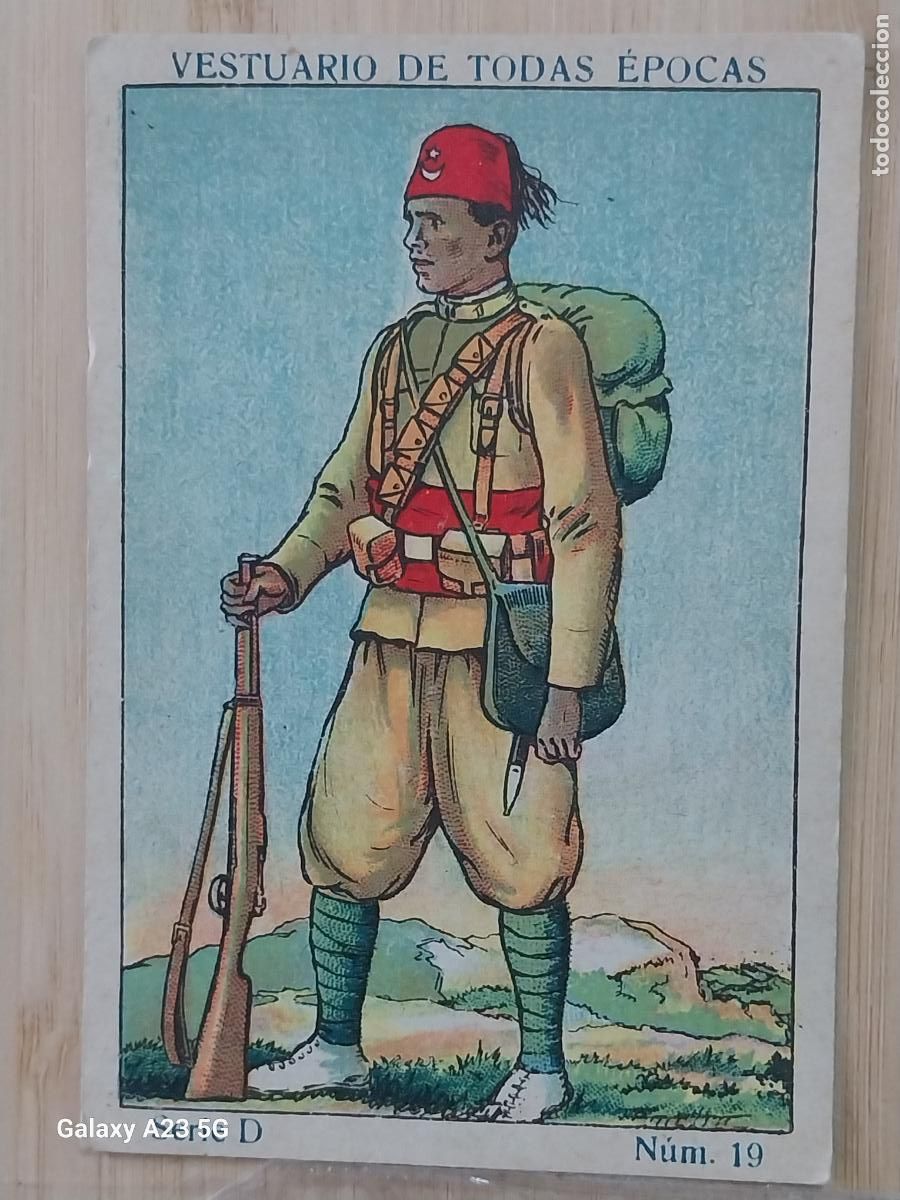 Figuras de goma y PVC: REGULARES AFRICA EJERCITO ESPA&Ntilde;OL A&Ntilde;OS 1920 CROMO PROMOCIONAL CHOCOLATES JUNCOSA 9.8X6.7CMS ****