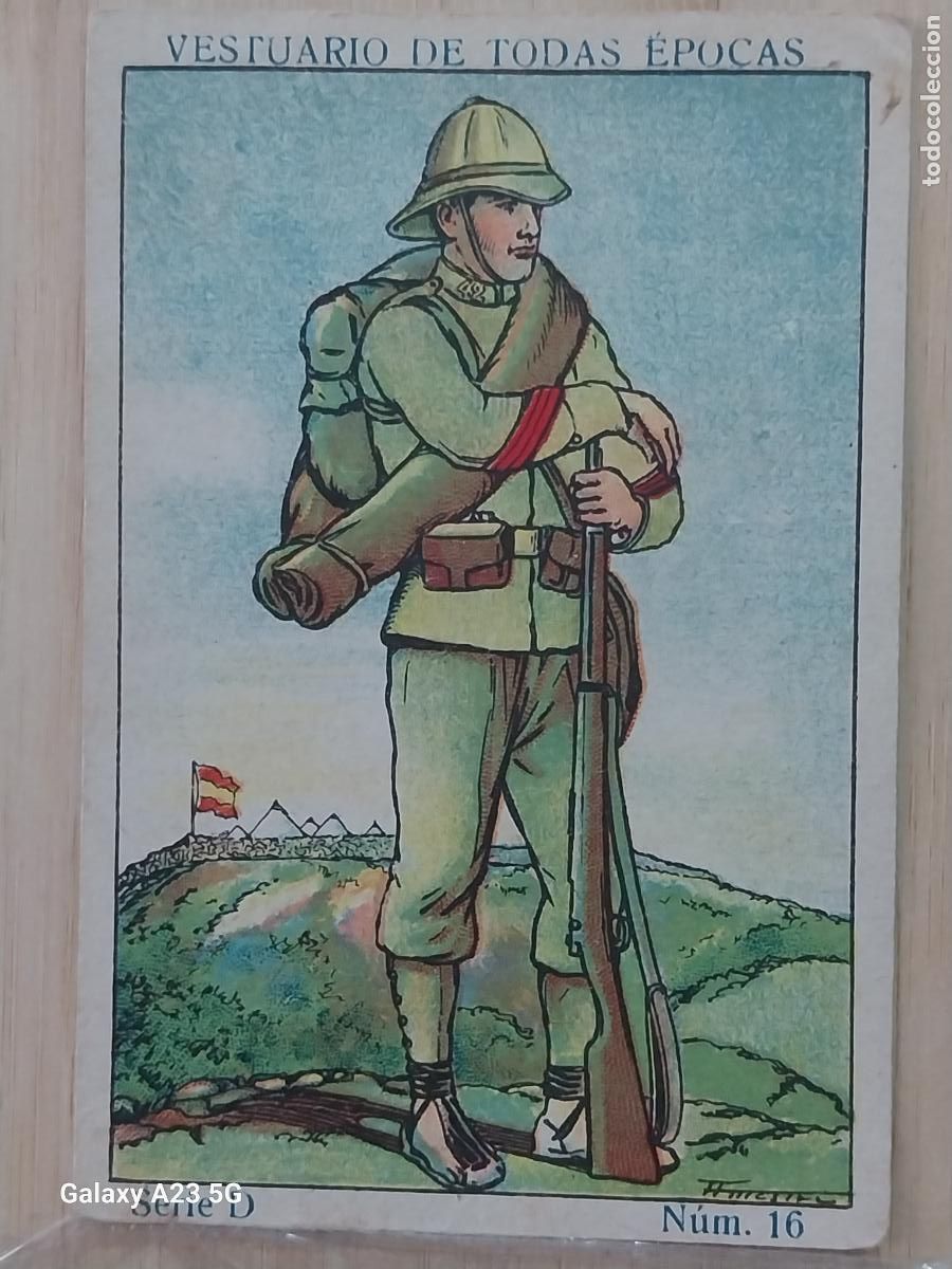 Figuras de goma y PVC: INFANTERIA MARRUECOS EJERCITO ESPA&Ntilde;OL A&Ntilde;OS 1920 CROMO PROMOCIONAL CHOCOLATES 9.8X6.7CMS *