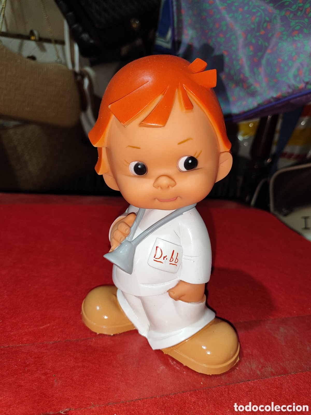 Figuras de goma y PVC: Antiguo mu&ntilde;eco de goma DR. BB de la serie TYPOS de B.B. NUEVA