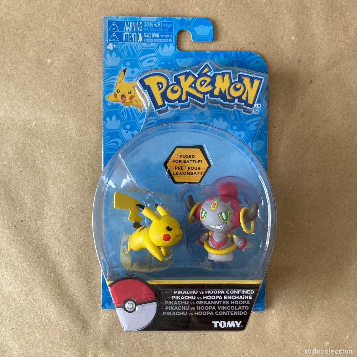 Figuras de goma y PVC: FIGURAS POK&Eacute;MON PIKACHU VS HOOPA CONTENIDO, TOMY