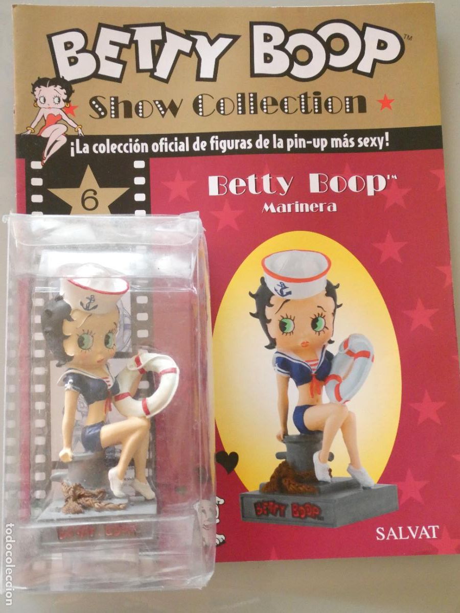 Figuras de goma y PVC: FIGURA MU&Ntilde;ECA PIN UP SEXY BETTY BOOP MARINERA US NAVY. SALVAT CON FASC&Iacute;CULO. 15CM 230GR