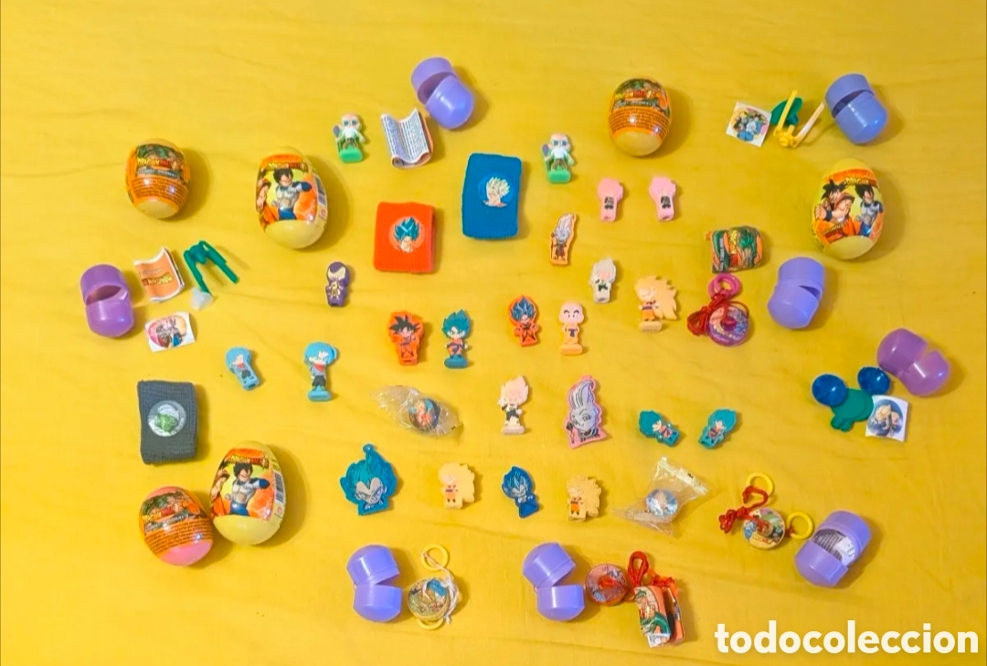 Figuras de goma y PVC: Lote figuras huevos sorpresa Dragon Ball Z. Bola de Dragon. Bola de Drac. No Kinder. Canicas,...